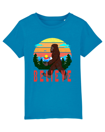 Believe Bigfoot Retro Azur