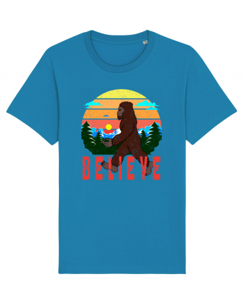 Believe Bigfoot Retro Azur