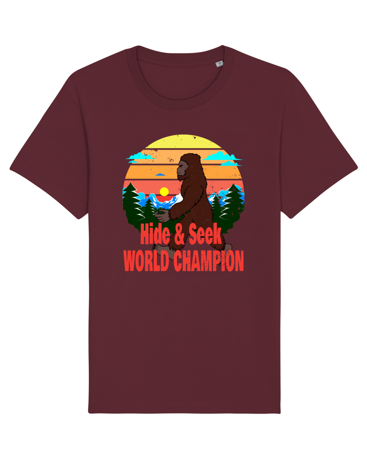 Tricou mânecă scurtă Unisex Rocker Burgundy