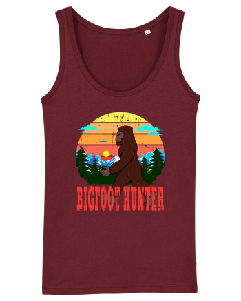 Bigfoot Hunter Grunge Style Burgundy