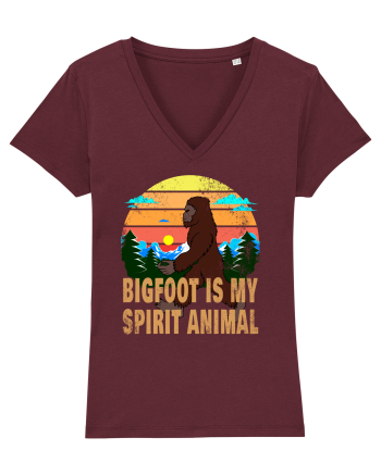 Bigfoot Is My Spirit Animal Burgundy