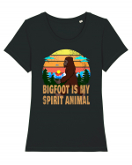 Bigfoot Is My Spirit Animal Tricou mânecă scurtă guler larg fitted Damă Expresser