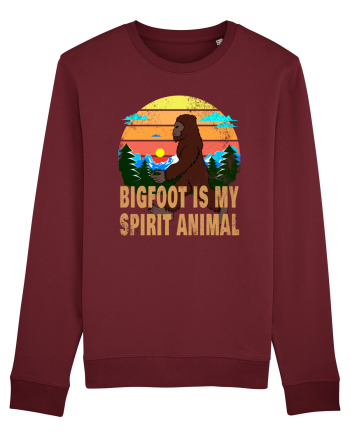 Bigfoot Is My Spirit Animal Burgundy