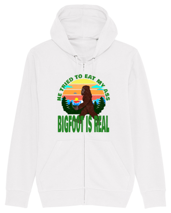 Bigfoot Is Real He Tried To Eat My Ass Grunge White