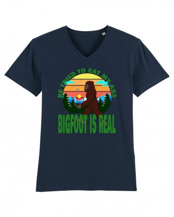 Bigfoot Is Real He Tried To Eat My Ass Grunge French Navy