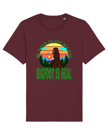 Bigfoot Is Real He Tried To Eat My Ass Grunge Burgundy