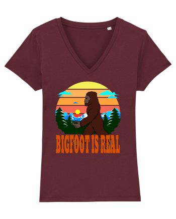 Bigfoot Is Real Burgundy