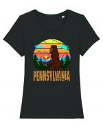 Bigfoot Pennsylvania Vintage Tricou mânecă scurtă guler larg fitted Damă Expresser