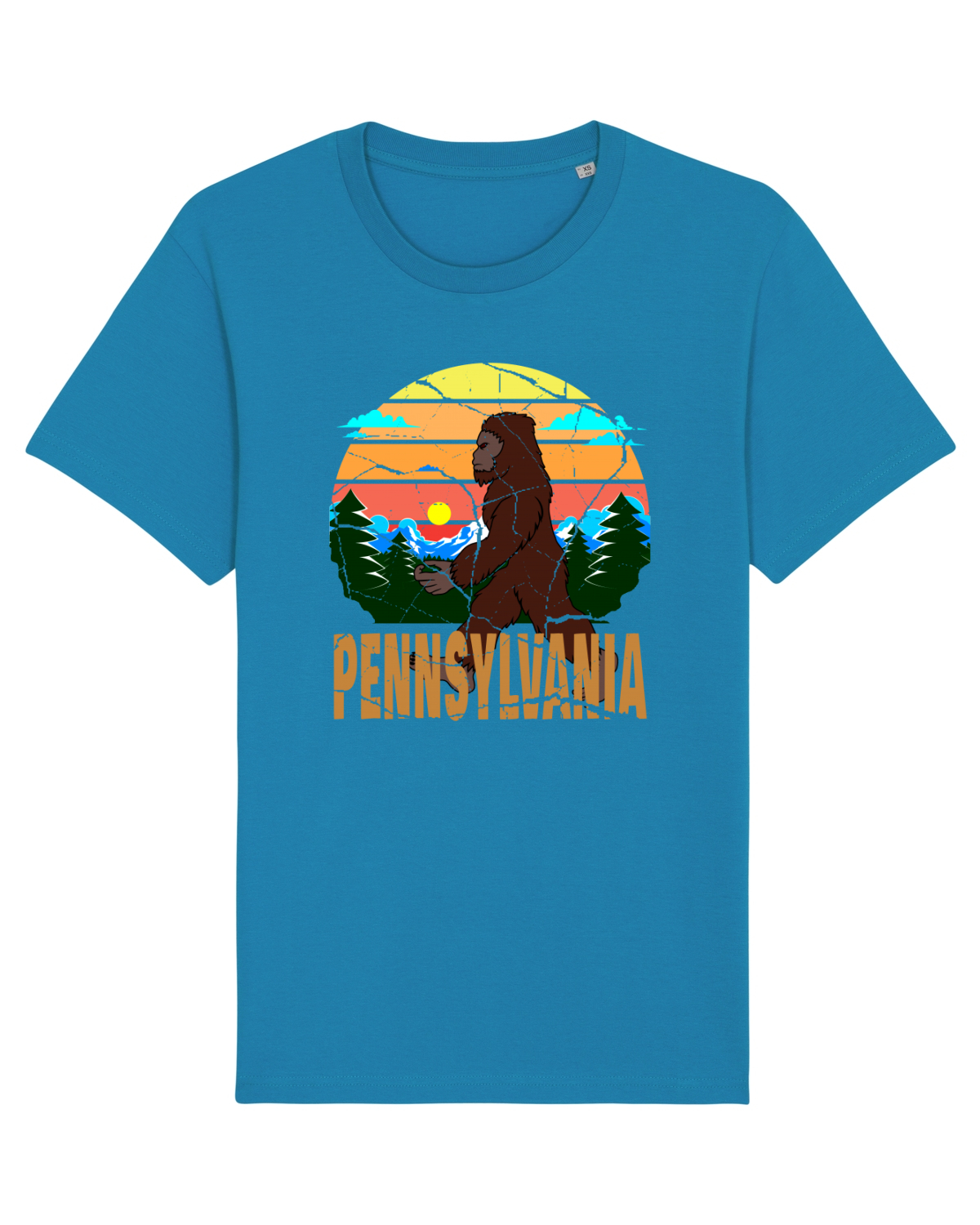 Tricou mânecă scurtă Unisex Rocker Azur