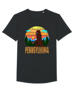 Bigfoot Pennsylvania Vintage Tricou mânecă scurtă guler larg Bărbat Skater