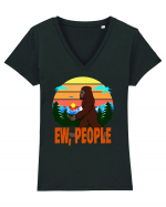 Ew, People Vintage Bigfoot Tricou mânecă scurtă guler V Damă Evoker