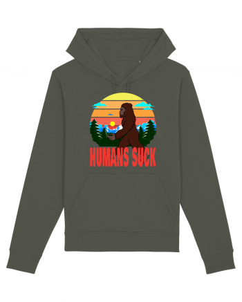Humans Suck Retro Bigfoot Khaki