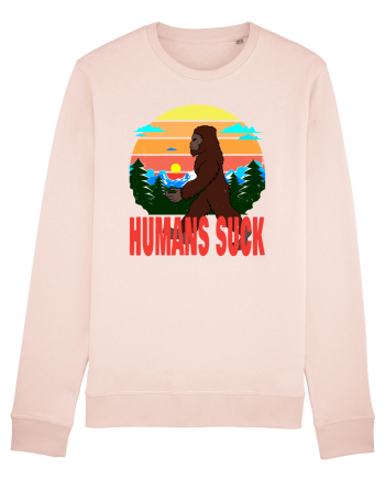 Humans Suck Retro Bigfoot Candy Pink