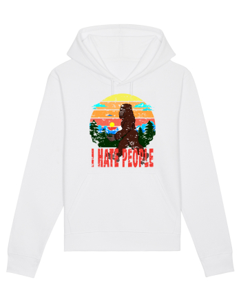 I Hate People Vintage Bigfoot White