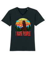 I Hate People Vintage Bigfoot Tricou mânecă scurtă guler V Bărbat Presenter