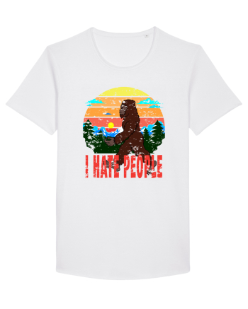 I Hate People Vintage Bigfoot White