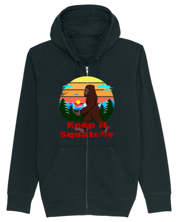 Keep It Squatchy Retro Bigfoot Black