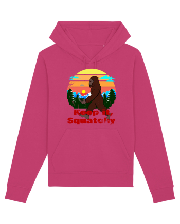 Keep It Squatchy Retro Bigfoot Raspberry