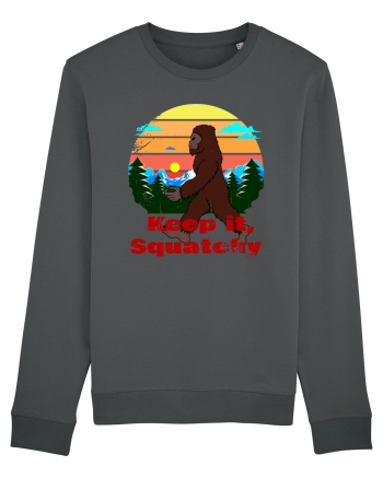 Keep It Squatchy Retro Bigfoot Anthracite