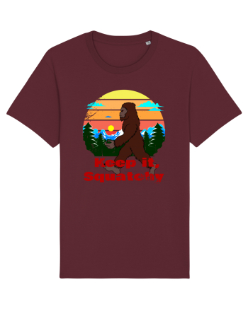 Keep It Squatchy Retro Bigfoot Burgundy