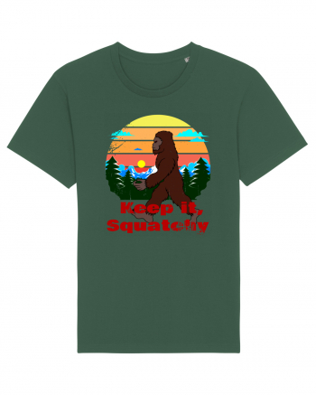 Keep It Squatchy Retro Bigfoot Bottle Green