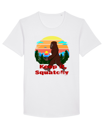 Keep It Squatchy Retro Bigfoot White
