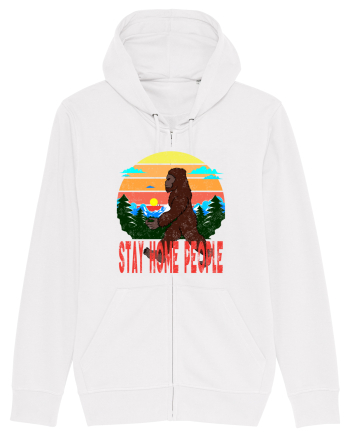 Stay Home People Retro Style White