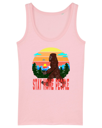 Stay Home People Retro Style Cotton Pink
