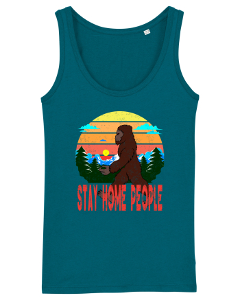 Stay Home People Retro Style Ocean Depth