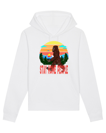Stay Home People Retro Style White