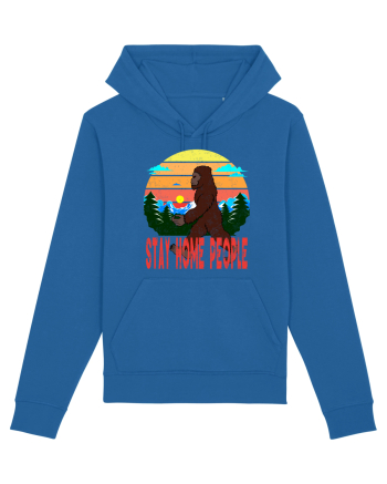 Stay Home People Retro Style Royal Blue