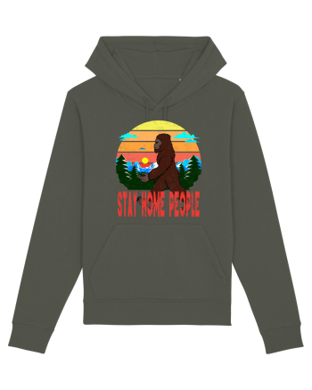 Stay Home People Retro Style Khaki