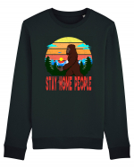 Stay Home People Retro Style Bluză mânecă lungă Unisex Rise