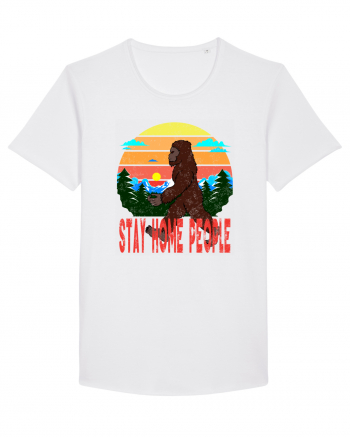 Stay Home People Retro Style White