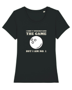 Nu Ințeleg Jocul, Dar Eu Sunt No.1, Bowling Tricou mânecă scurtă guler larg fitted Damă Expresser
