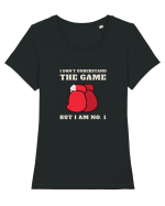 Nu Ințeleg Jocul, Dar Eu Sunt No.1, Box Tricou mânecă scurtă guler larg fitted Damă Expresser
