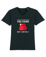 Nu Ințeleg Jocul, Dar Eu Sunt No.1, Box Tricou mânecă scurtă guler V Bărbat Presenter