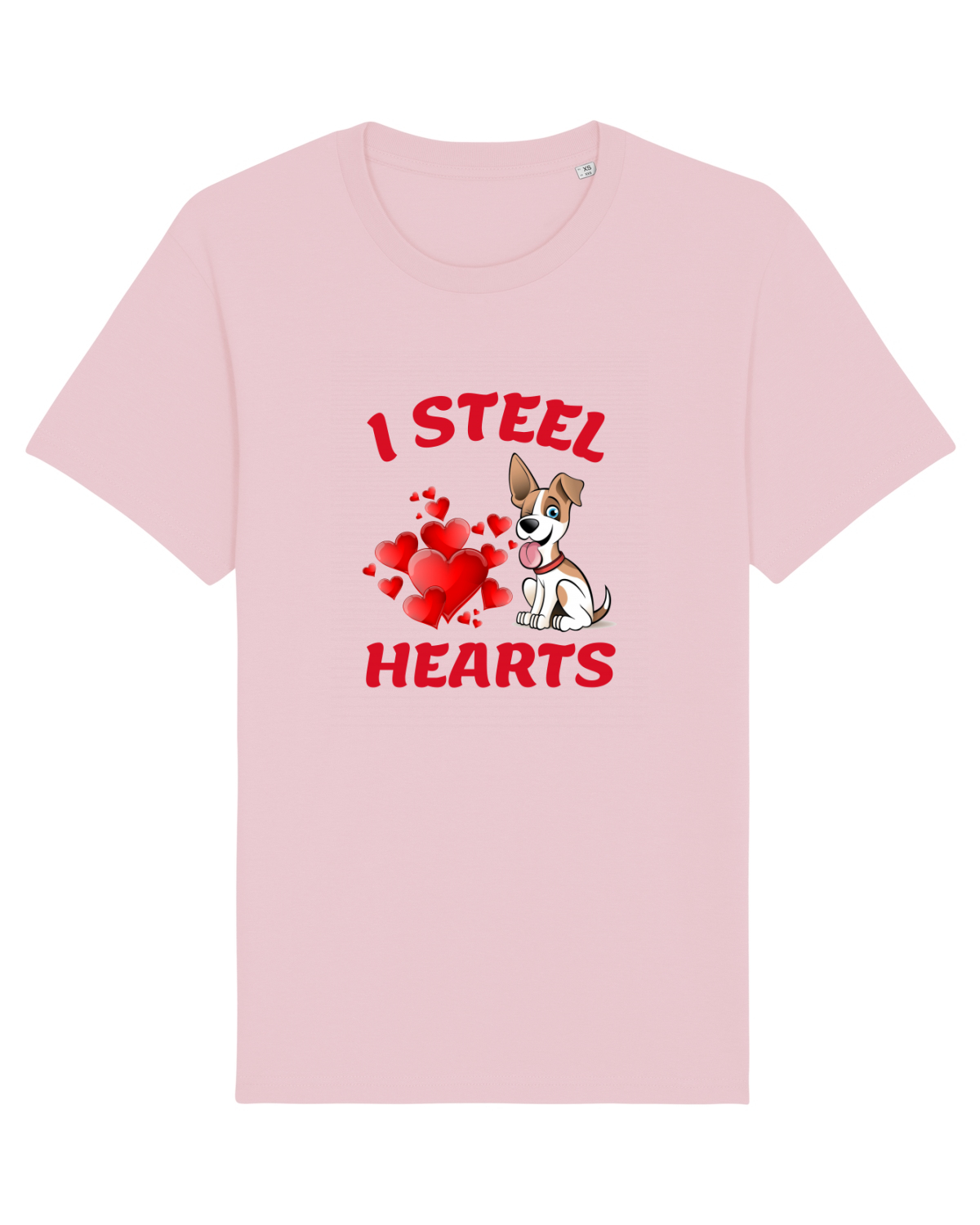 Tricou mânecă scurtă Unisex Rocker Cotton Pink