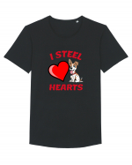 „Eu Fur Inimi” Îndrăgostiți Tricou mânecă scurtă guler larg Bărbat Skater
