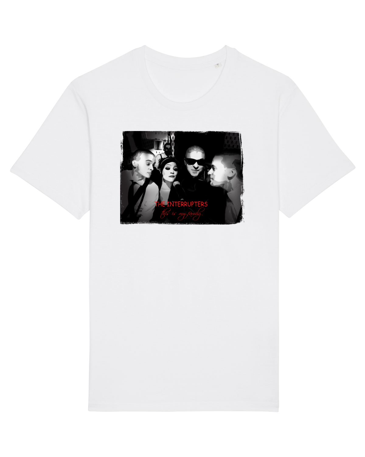 Tricou mânecă scurtă Unisex Rocker White