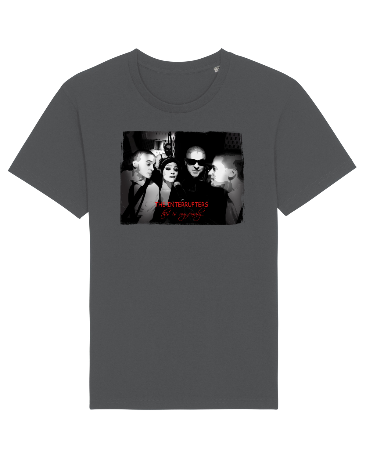 Tricou mânecă scurtă Unisex Rocker Anthracite