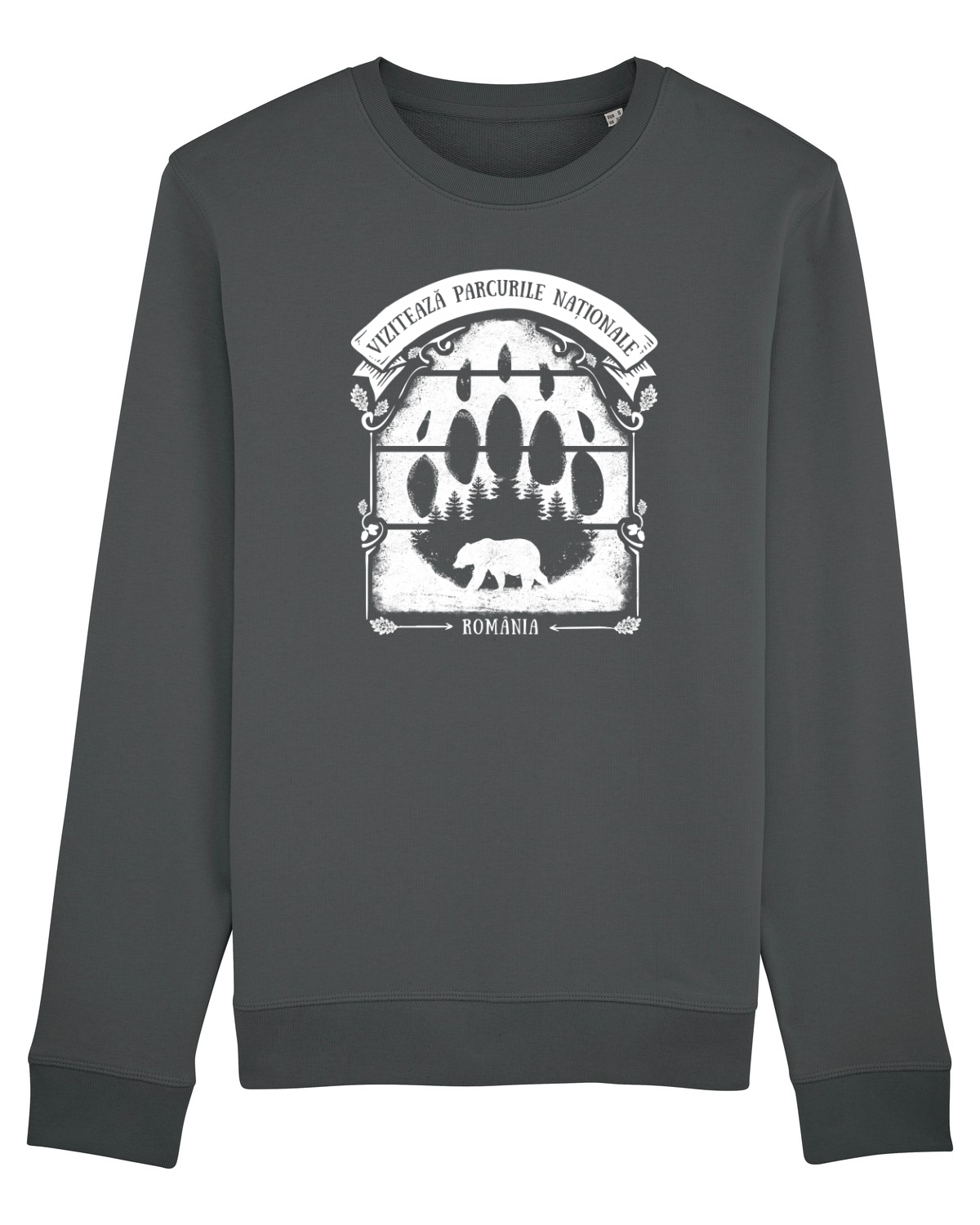 Bluză mânecă lungă Unisex Rise Anthracite