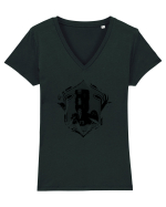 Camera Crest Tricou mânecă scurtă guler V Damă Evoker