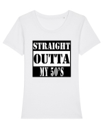 Straight Outta My 50s Tricou mânecă scurtă guler larg fitted Damă Expresser