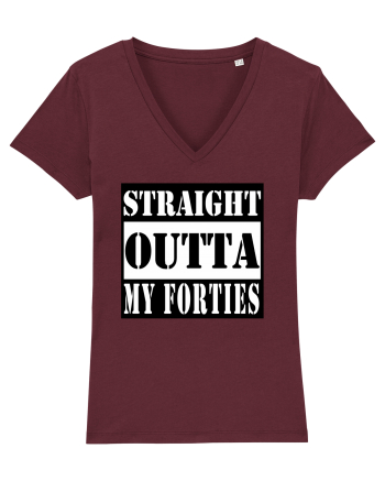 Straight Outta My Forties Burgundy