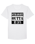 Straight Outta My 30s Tricou mânecă scurtă guler larg Bărbat Skater