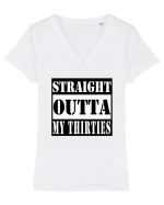Straight Outta My Thirties Tricou mânecă scurtă guler V Damă Evoker
