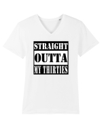 Straight Outta My Thirties Tricou mânecă scurtă guler V Bărbat Presenter
