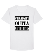 Straight Outta My Thirties Tricou mânecă scurtă guler larg Bărbat Skater