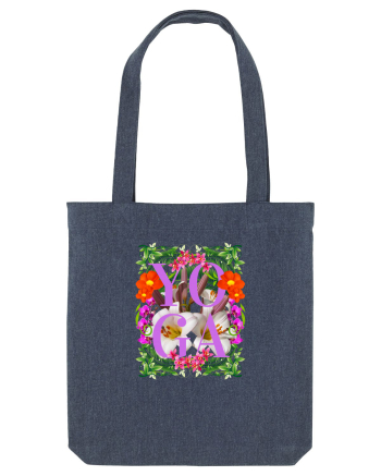 Yoga Este Sportul Meu Favorit Design Cu Flori Midnight Blue